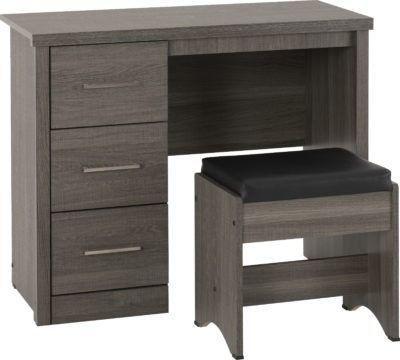 Preview of the first image of Lisbon 2 price dressing table set in black wood.