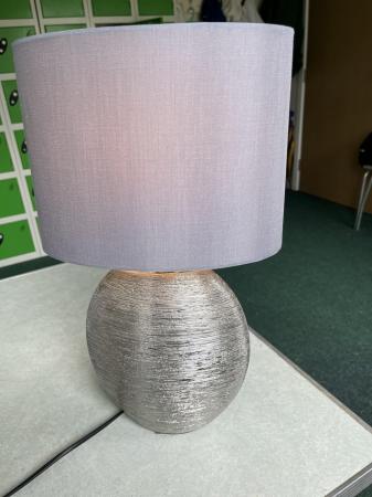 Image 1 of Table lamp with oval shade and oval base