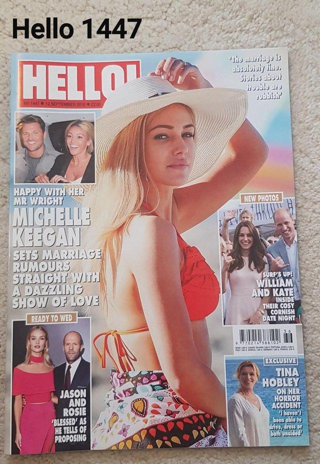 Preview of the first image of Hello Magazine 1447 - Michelle Keegan on Marriage Rumours.