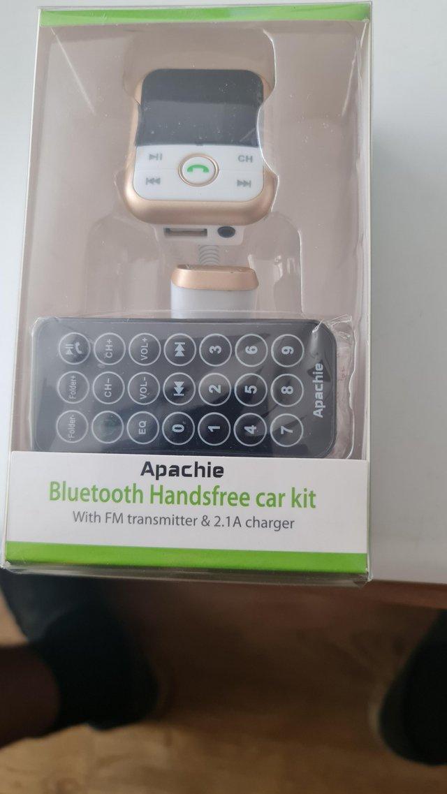 Preview of the first image of Apachie bluetooth handsfree car kit.