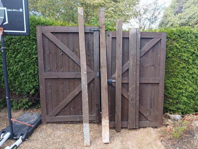 A pair of wooden gates with keys — Garden & Outdoor in Chelmsford