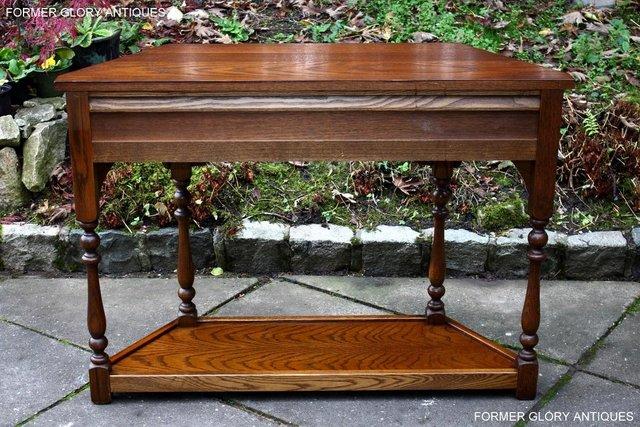 Image 36 of AN OLD CHARM LIGHT OAK CANTED CONSOLE TABLE LAMP PHONE STAND