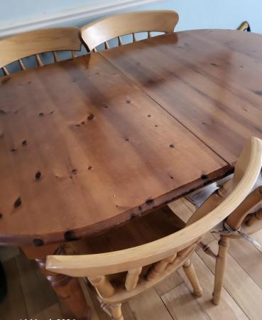 Image 3 of Brown dining table and chairs