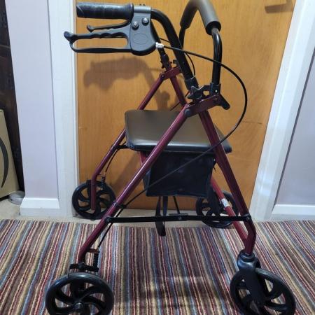 Image 3 of Foldable Disability rolater with brakes and seat