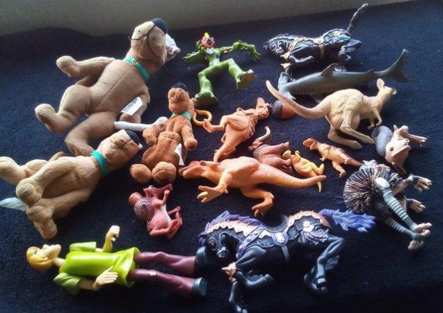 Image 3 of Selection of Plastic and Plush Toys Including Scooby Doo