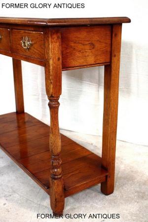 Image 9 of SOLID OAK HALL LAMP PHONE TABLE SIDEBOARD DRESSER BASE STAND