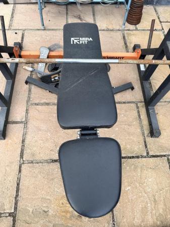 Image 4 of Weights Bench, Dumbell and Weights