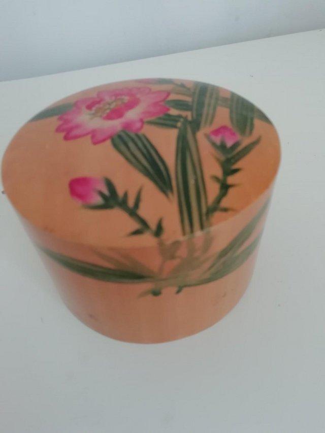 Preview of the first image of Bamboo style Trinket Box VGC Bamboo.