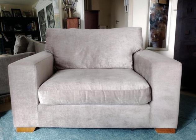 Image 3 of Next Grey Loveseat Good Used Condition