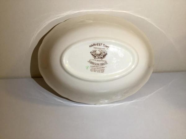 Image 3 of Vintage Oval Serving Dish Johnson Bros. Harvest Time REDUCED