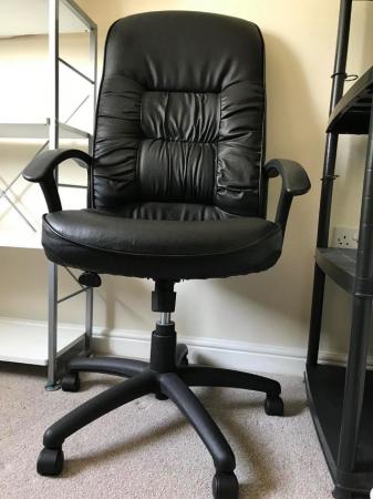Image 1 of Leather Look Swivel Office Chair