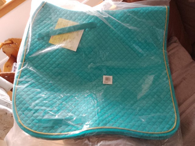 Preview of the first image of BNWT HKM dressage saddlecloth saddle pad full size.