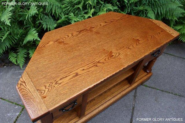 Image 51 of AN OLD CHARM FLAXEN OAK CORNER TV CABINET STAND MEDIA UNIT