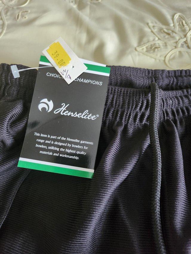 Preview of the first image of Lawn bowls trousers shorts.