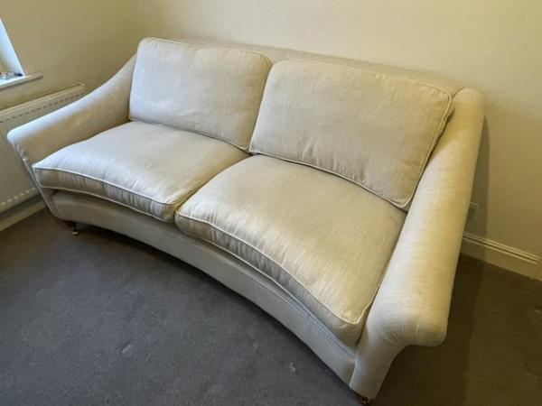 Image 2 of Laura Ashley linen cream sofa for sale