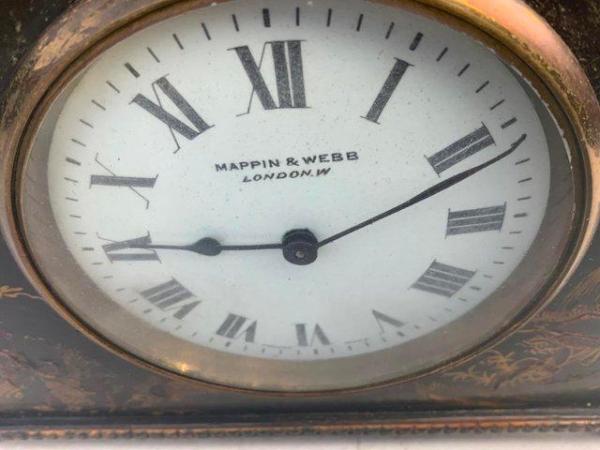 Image 6 of Chinoiserie mantel clock by Mappin & Webb of London