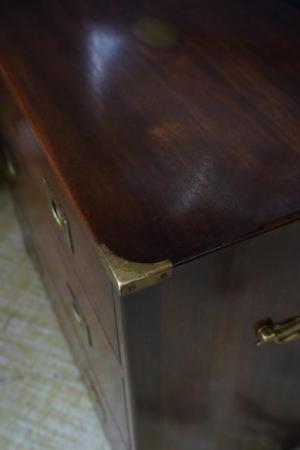 Image 13 of Mid Century Bevan Funnell Military Campaign Mahogany Drawers