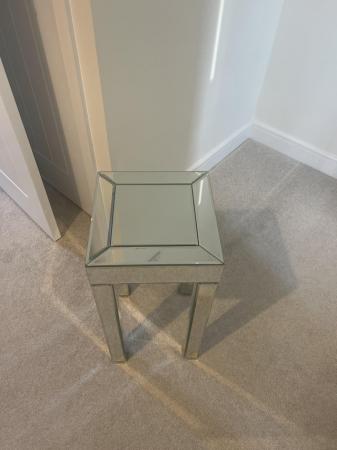 Image 2 of Glass/mirrored side table
