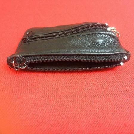 Image 3 of Vintage black leather coin/key purse.  Happy to post.