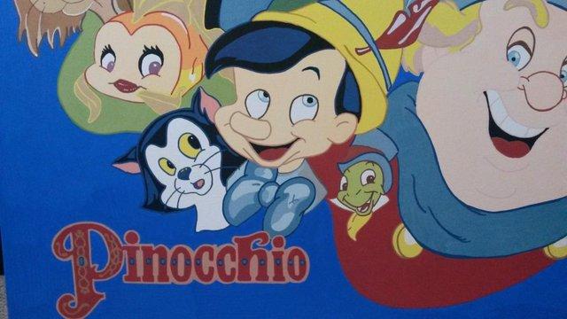 Image 3 of Painting on Canvas of Pinocchio, Disney, Large Art Piece