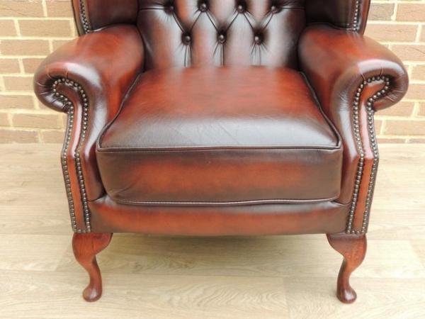 Image 12 of Luxury Queen Anne Chesterfield Wingback Armchair (UK Deliver