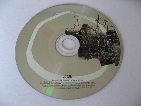 Image 2 of David Holmes – 69 Police – Promo CD Single – Go! Beat – 69R