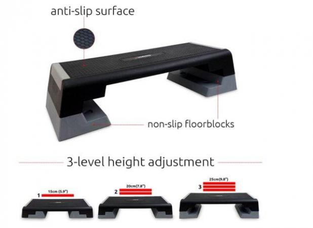 Image 1 of Adjustable 3 Level Aerobic Fitness Step