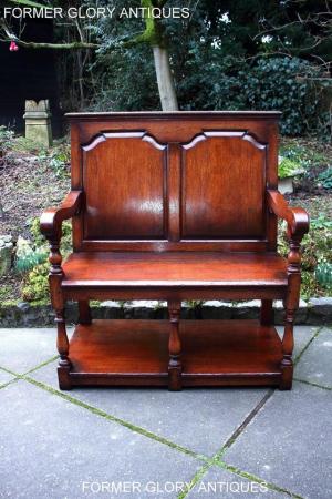 Image 41 of A TITCHMARSH AND GOODWIN TAVERN SEAT HALL SETTLE BENCH PEW