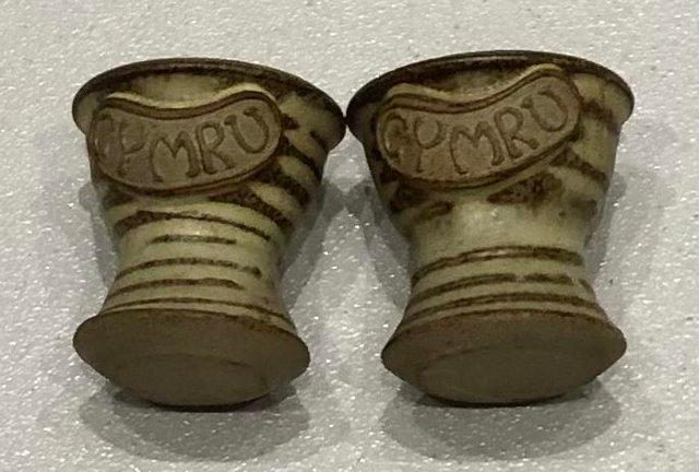 Preview of the first image of A Pair of Welsh Pottery Cymru Egg Cups.