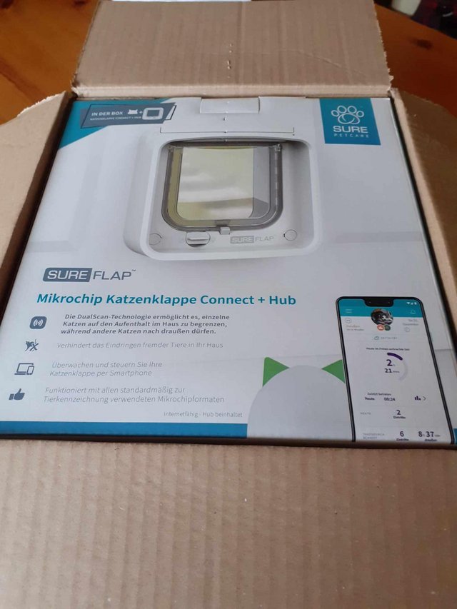 Preview of the first image of Sureflap microchip catflap and connection hub..