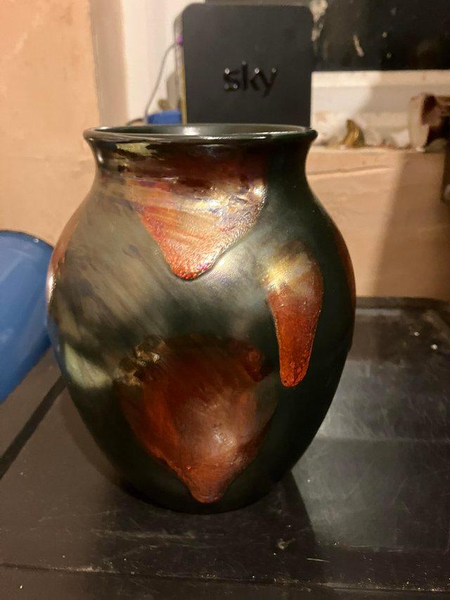 Preview of the first image of Poole Pottery vase  -7 inches tall.
