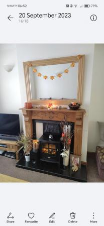 Image 1 of Large Wooden fire surround