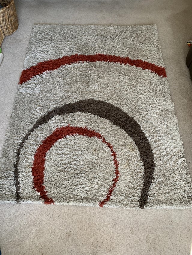 Preview of the first image of Large Rug With Stripes of Colour.