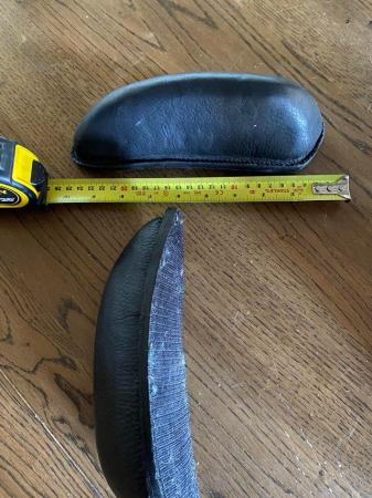Image 2 of Black Leather Knee Rolls with velcro