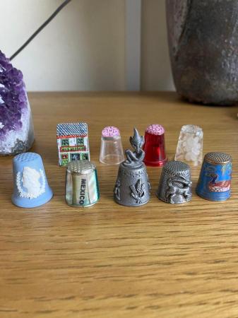 Image 3 of Mixed styles and materials vintage thimbles