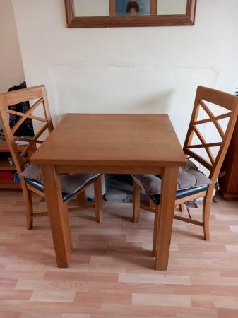 Image 1 of Square table and two chairs