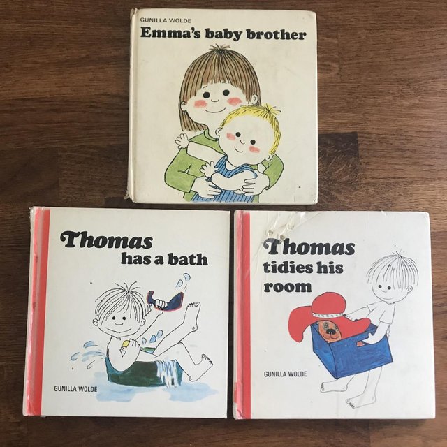 Preview of the first image of 3 vintage childs books: 2 Thomas series & Emmas Bath Brother.