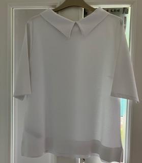 Image 1 of Hobbs short sleeved white - front round neck size M