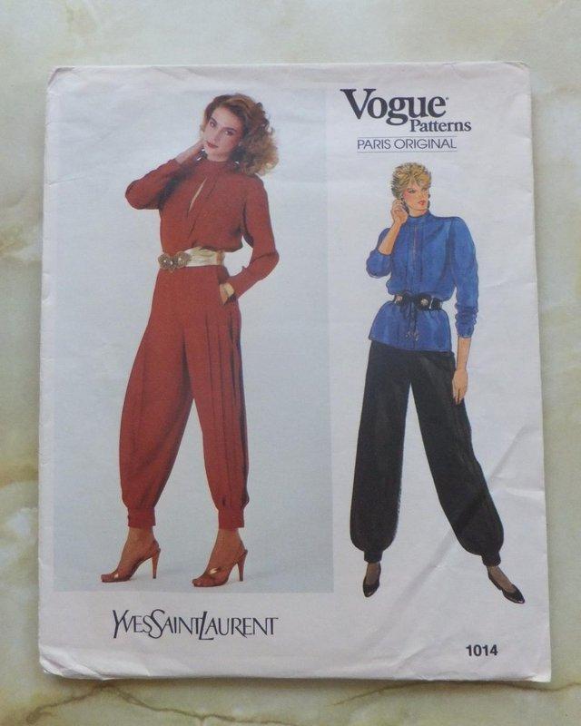Preview of the first image of New Vogue Trousers & Blouse Pattern 1014 Size 10.