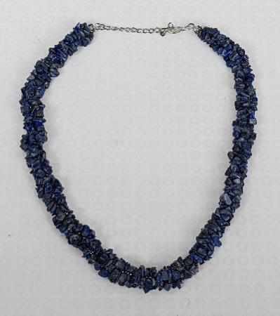 Image 1 of Lovely Dark Blue Beaded Necklace