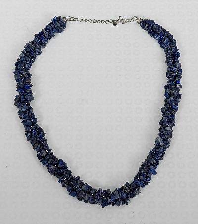 Preview of the first image of Lovely Dark Blue Beaded Necklace.