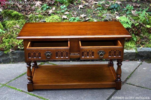 Image 27 of OLD CHARM LIGHT OAK TWO DRAWER COFFEE TABLE TV MEDIA STAND