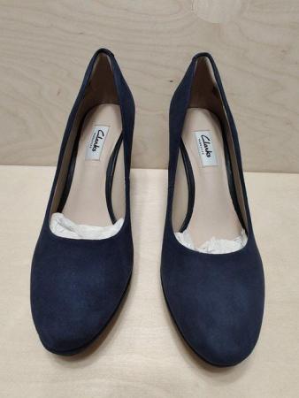 Image 5 of New Clark's Narrative Kendra Sienna Navy Suede Shoes UK 5.5