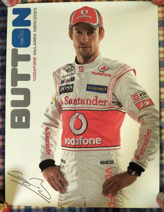 Preview of the first image of Jenson Button McLaren Formula 1 Driver Giant Poster.