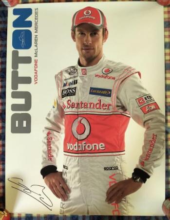 Image 1 of Jenson Button McLaren Formula 1 Driver Giant Poster