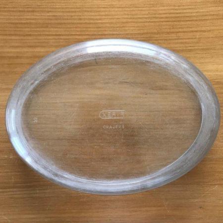Image 2 of Pyrex clear oval dish, scratched.