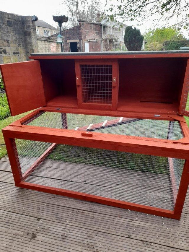 Preview of the first image of Rabbit hutch 4ft and a 4ft x 3ft run.