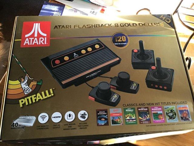 Preview of the first image of Atari flashback 8 gold deluxe with built in games.