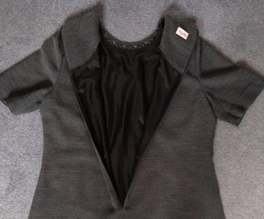 Image 2 of Fully lined grey Viyella dress- UK size 14