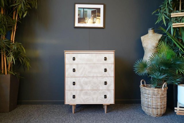 Preview of the first image of Mid Century Hollywood 1960s Pearlescent Formica Small Chest.